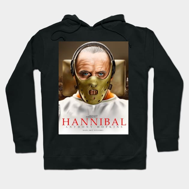 Hannibal Anthony Hopkins Hoodie by SAN ART STUDIO 